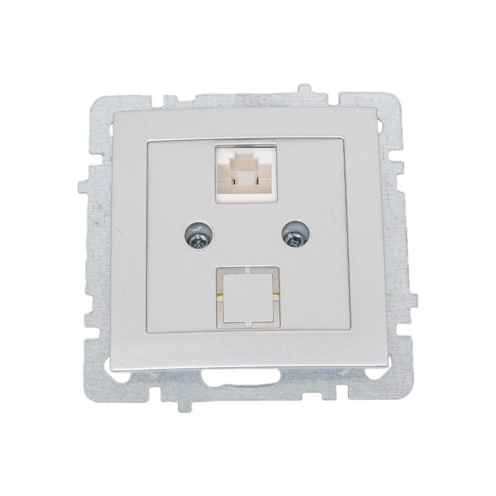 Изображение товара Механизм розетки NILSON 1СП комп серебро Touran/Alegra metallic 24130444