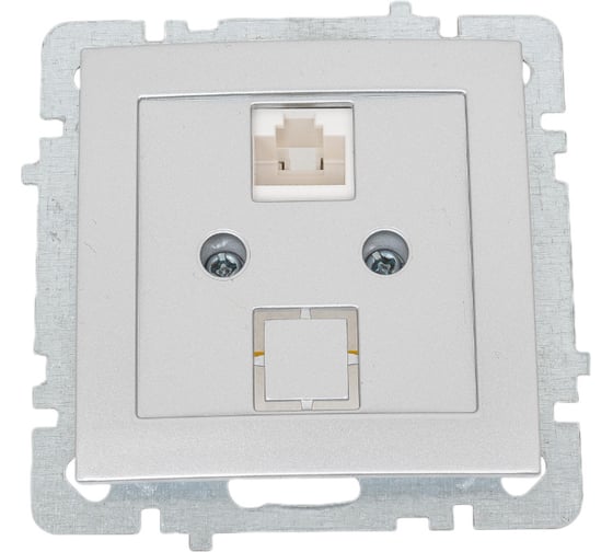 Изображение товара Механизм розетки NILSON 1СП комп серебро Touran/Alegra metallic 24130444