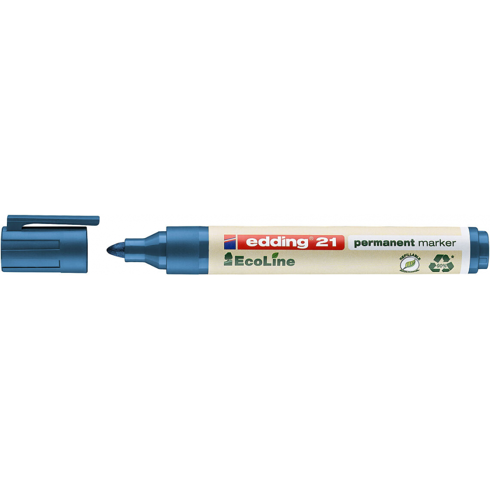 Перманентный заправляемый маркер EDDING маркер перманентный с жидкими чернилами pentel maxiflo 4 5 мм пулеобразный наконечник синий