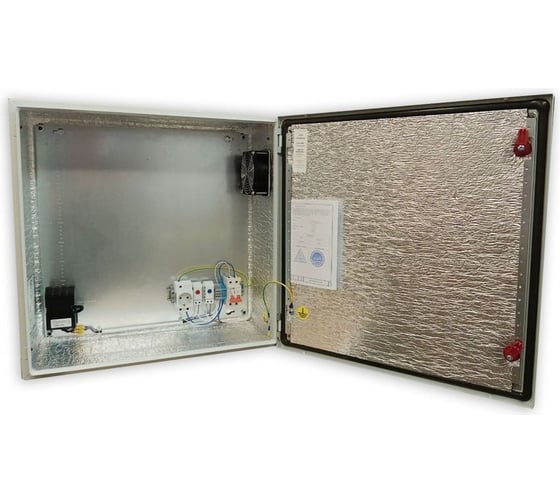 Изображение товара Уличный термошкаф с обогревом и вентиляцией АМАДОН внешние габариты, мм. Ш600 х В600 х Г250. ТШВ132-60.60.25-ST