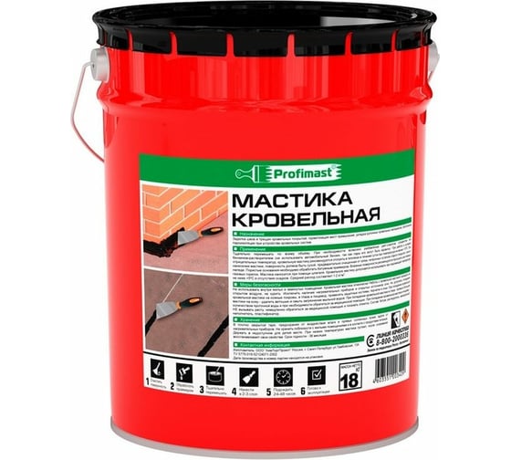 Изображение товара Кровельная мастика Profimast 21,5 л / 18 кг 4607952900622