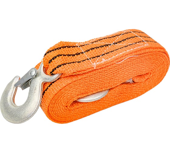 Изображение товара Ленточный трос 5 т эконом 2 крюка СЕРВИС КЛЮЧ 73703