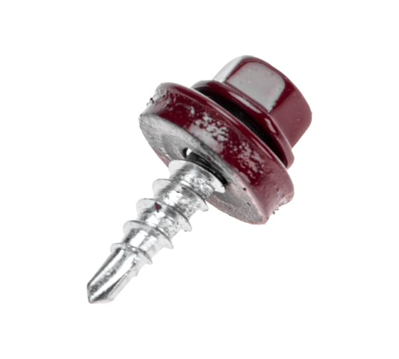 Изображение товара Кровельный саморез KRANZ 4,8x19мм, окрашенный RAL 3005, 250 шт. 1203-4819-3