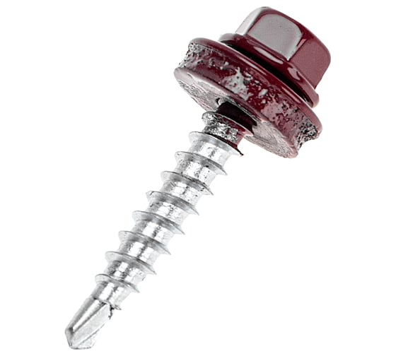 Изображение товара Кровельный саморез KRANZ 4,8x29мм, окрашенный RAL 3005, 250 шт. 1203-4829-3