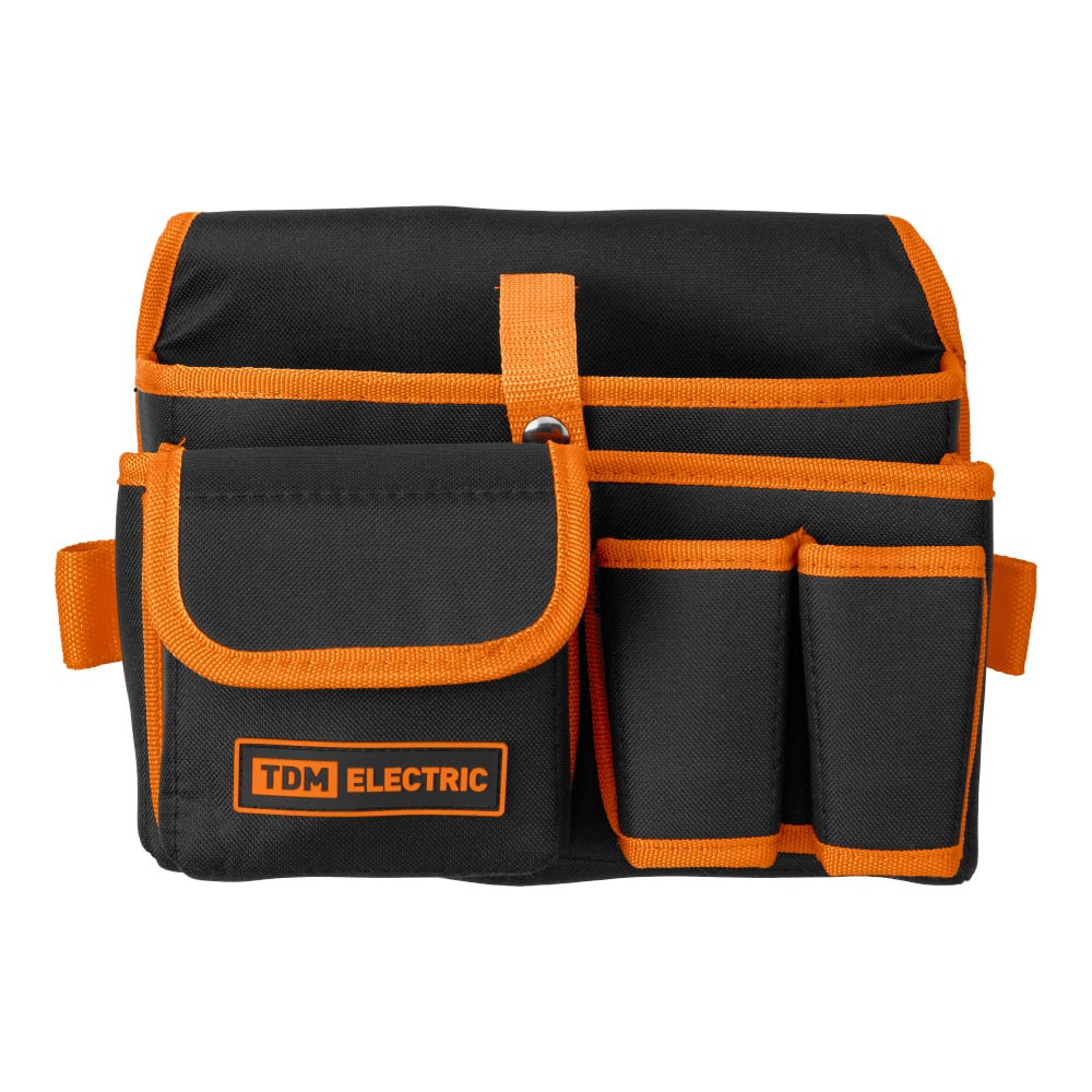 Изображение товара Сумка-пояс TDM ELECTRIC СПЭ-1 10 карманов нейлон черная оранжевая