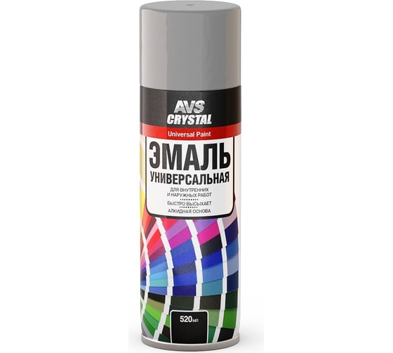 Изображение товара Эмаль универсальная алкидная Прохим "серый" 520 мл (аэрозоль) AVS AVK-506 A07128S