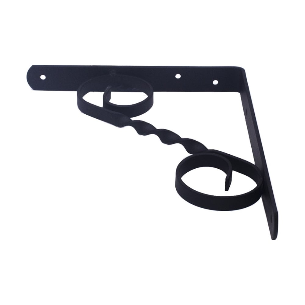 Изображение товара Кронштейн фигурный Дверной Страж 250x200 черный модель 3 сталь полимерное покрытие