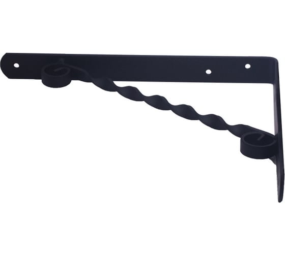 Изображение товара Кронштейн фигурный Дверной Страж 300x225 чёрный ДС74400