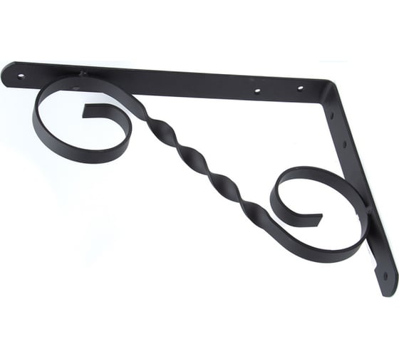 Изображение товара Кронштейн фигурный Дверной Страж 300x225 мод.3 чёрный ДС74405