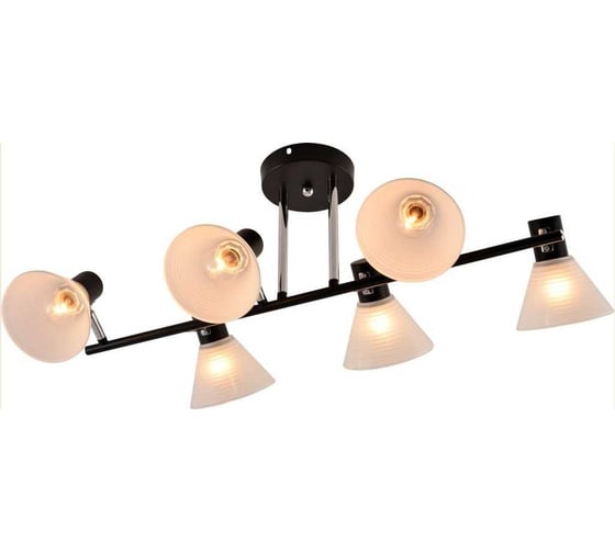 Изображение товара Люстра потолочная Schaffner Lavado 3525-6, цвет черный. Освещение до 20 кв.м, мощность 240 Вт Lavado 3525-6 BK+CR