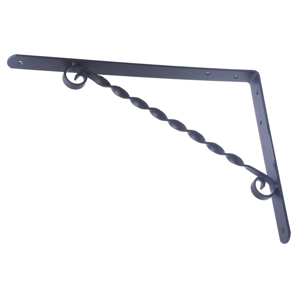 Изображение товара Кронштейн фигурный Дверной Страж 350x250 черный из стали с полимерным покрытием