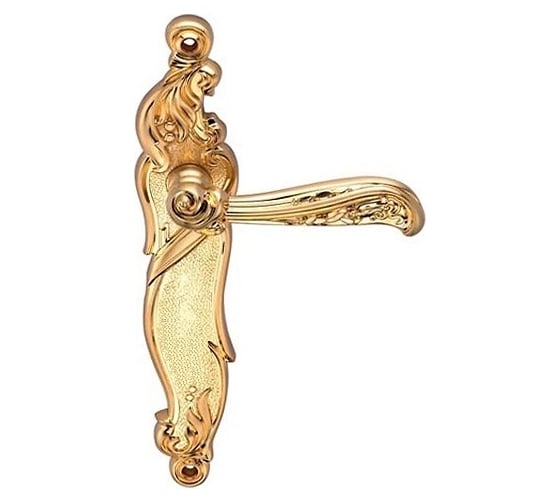 Изображение товара Дверная ручка на длинной накладке GENESIS RIZO S. GOLD PS 940000000413