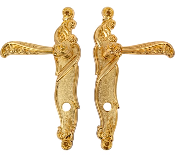 Изображение товара Дверная ручка на длинной накладке GENESIS RIZO S. GOLD OL 940000000411