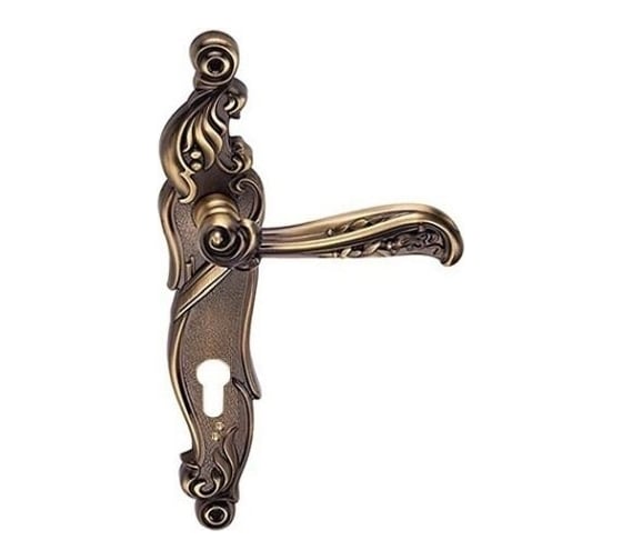 Изображение товара Дверная ручка на длинной накладке GENESIS RIZO ANT. COFFEE CL 940000000409