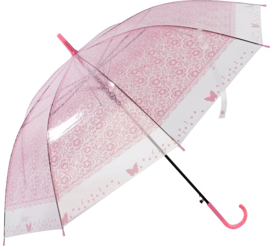 Изображение товара Полуавтоматический зонт-трость Рыжий кот BASIC, 90 см, ЭВА, розовый 107551