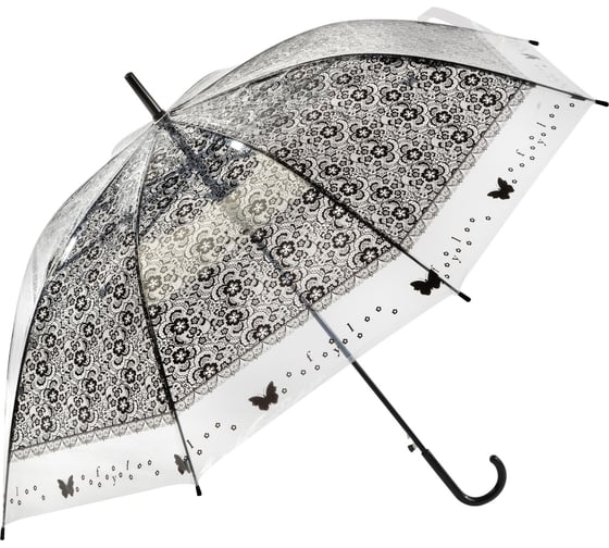 Изображение товара Полуавтоматический зонт-трость Рыжий кот BASIC, 90 см, ЭВА, черный 107775