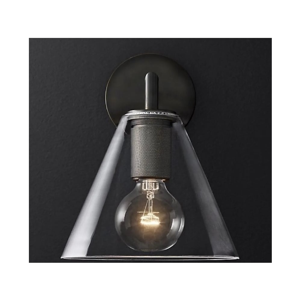 Изображение товара Бра IMPERIUMLOFT RH Utilitaire Funnel Shade Single Sconce Black 123269-22