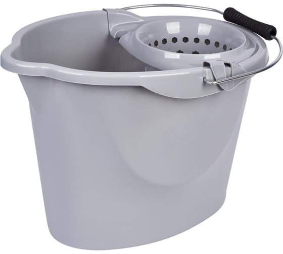 Изображение товара Ведро МОП c отжимом Spin&Clean Ориджинал 12 л, серебряный SV3827СБ