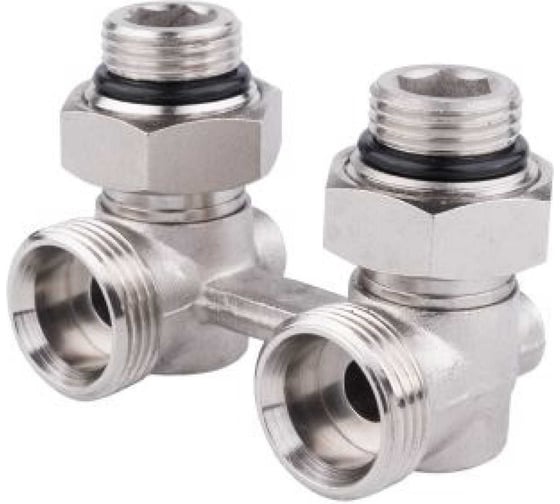 Изображение товара Узел нижнего подключения радиатора Hoobs угловой, 3/4", плоское уплотнение HB-7E00E3N05059VA