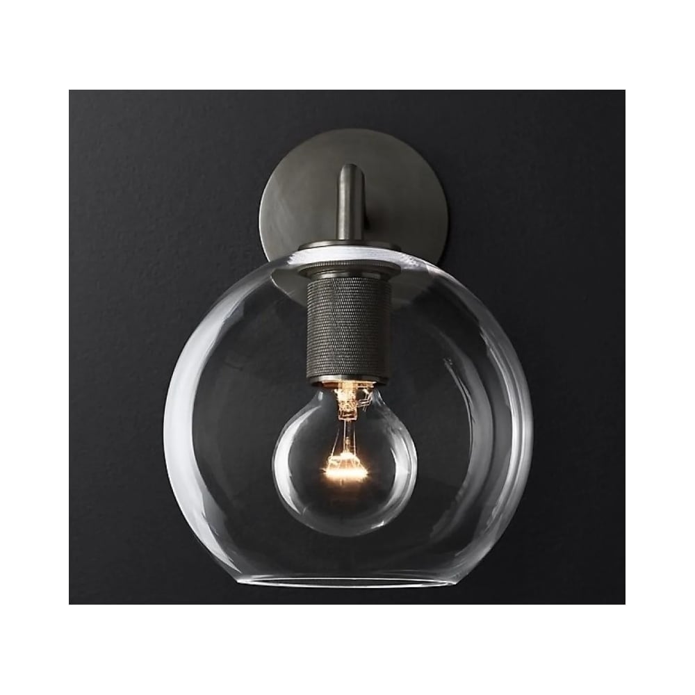 Изображение товара Настенное бра в стиле лофт IMPERIUMLOFT RH Utilitaire Globe Shade Single Sconce Black