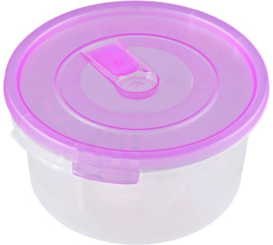 Изображение товара Круглый контейнер с клапаном ПОЛИМЕРБЫТ СМАЙЛ 1.6л СВЧ 4352200
