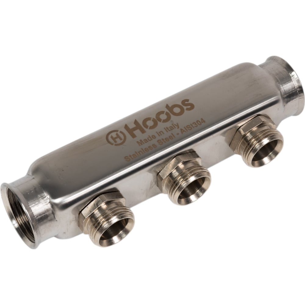 Изображение товара Коллектор Hoobs нержавеющая сталь, 3 выхода, без регулировки HB-INCGO-111503
