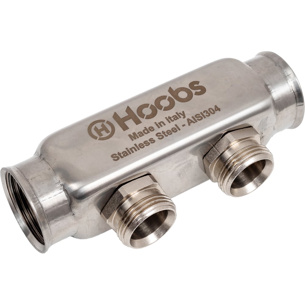 Изображение товара Коллектор Hoobs нержавеющая сталь без регулировки 1"х3/4" 2 вых HB-INCGO-111502