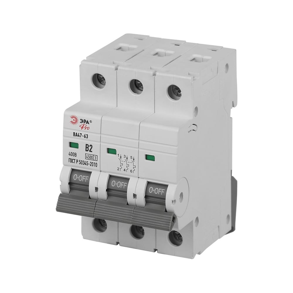 Изображение товара Автоматический выключатель ЭРА PRO VA633P40D4.5 ВА4763 3P 40А IP20