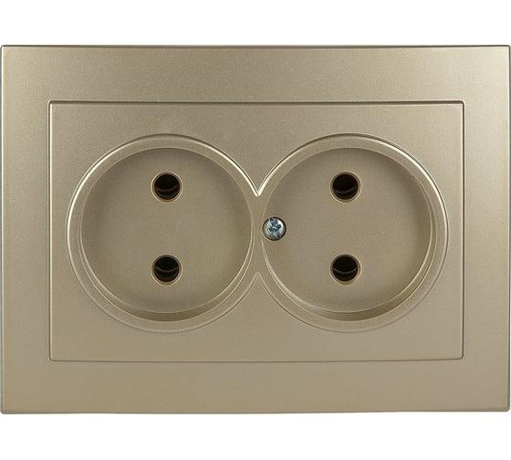 Изображение товара Розетка NILSON 2СП золото Touran metallic 24151024