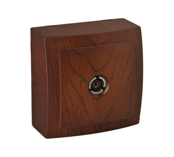 Изображение товара Розетка NILSON 1ОП тв конечная орех Themis wood 26271033