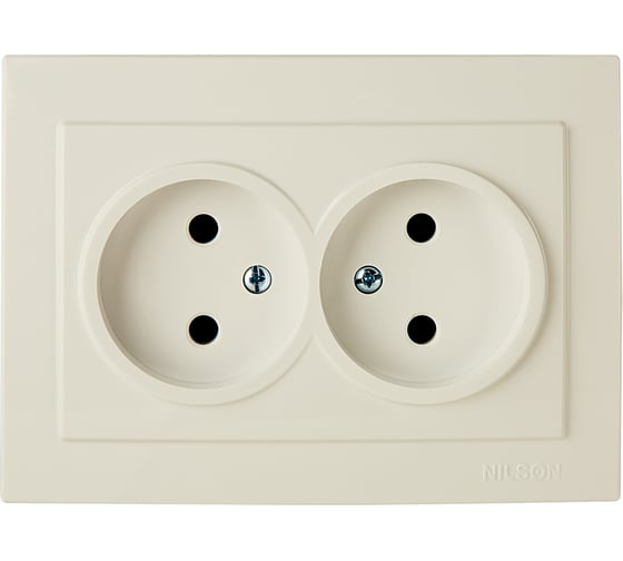 Изображение товара Розетка NILSON 2СП крем Touran naturel 24121024