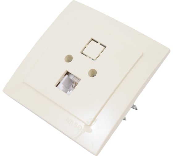 Изображение товара Телефонная розетка NILSON 1СП RJ11 крем Touran naturel 24121040