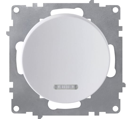 Изображение товара Одинарный выключатель с подсветкой OneKeyElectro, цвет белый 1E31701300 2172778