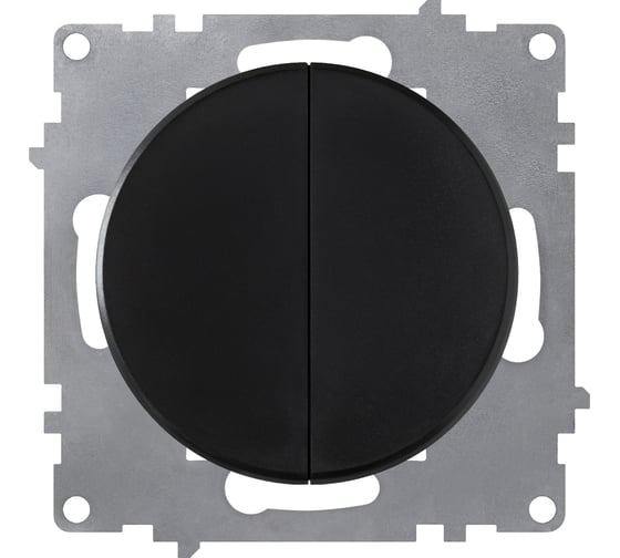 Изображение товара Двойной выключатель OneKeyElectro, цвет чёрный 1E31501303 2172822