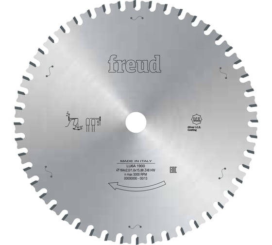 Изображение товара Пила дисковая 160x2.0x20 мм, Z30, HM Lu6A Freud 0100