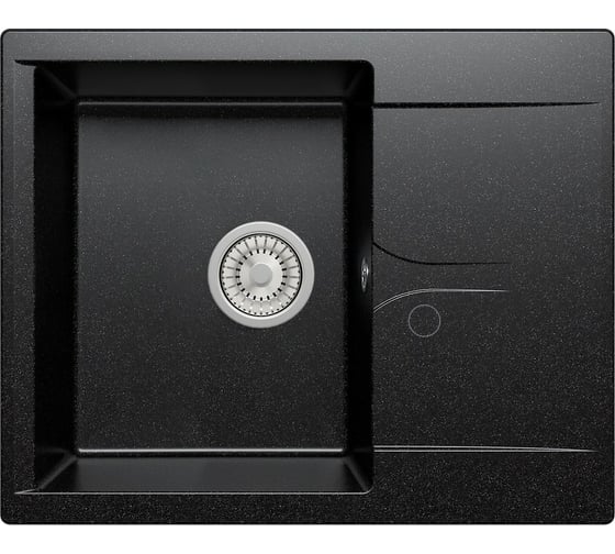 Изображение товара Кухонная мраморная мойка Polygran Gals-620 черный №16