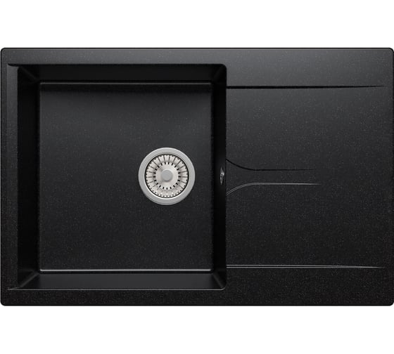 Изображение товара Кухонная мраморная мойка Polygran Gals-760 черный №16
