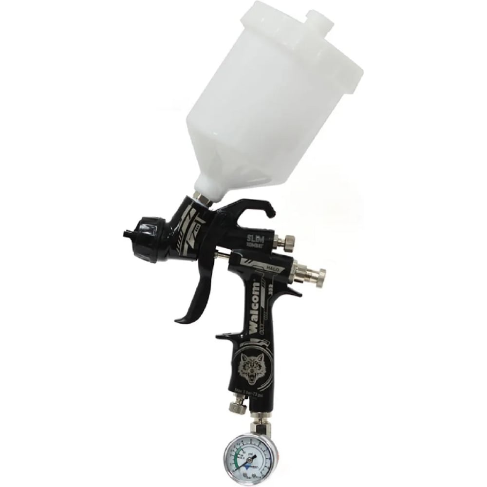 Изображение товара Краскораспылитель WALCOM Slim Kombat HTE верхний пластиковый бачок 0,68 л