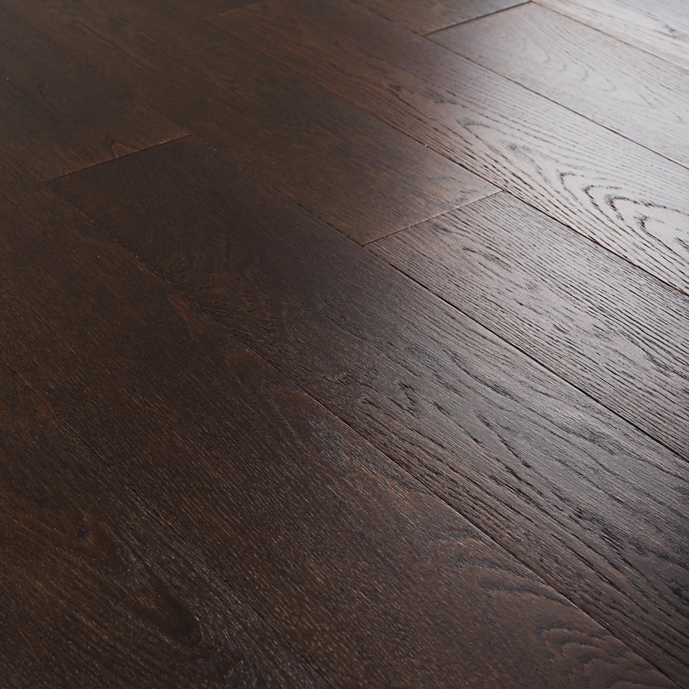 Изображение товара Инженерная доска ALLORO из дуба 1500x155x13 мм лаковая Шоколадный цвет