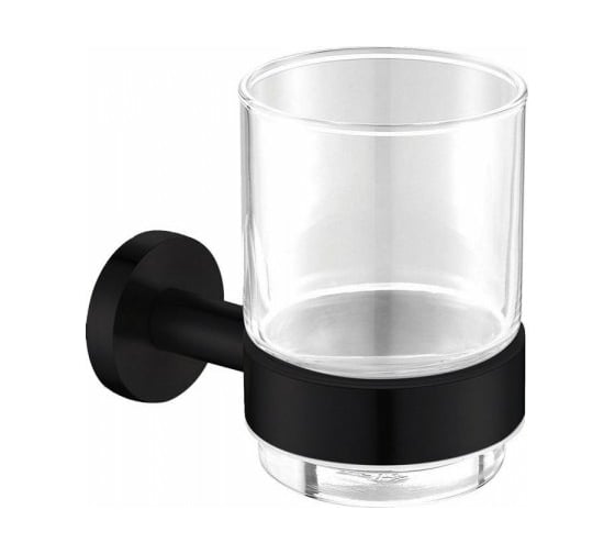 Изображение товара Стакан с держателем Aquanet 4584MB стекло, черный матовый 00241912