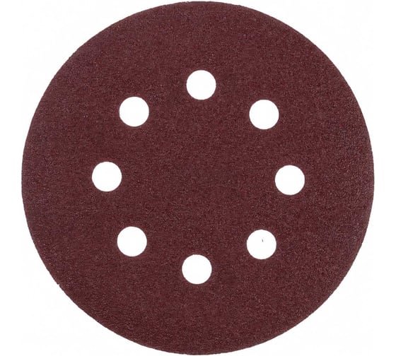 Изображение товара Круг абразивный шлифовальный перфорированный под липучку (10 шт; 125 мм; Р60) ТУНДРА 2603074