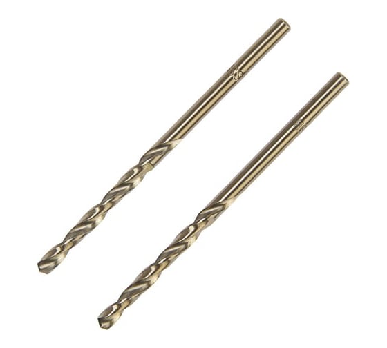 Изображение товара Сверло по металлу (2 шт; 2 мм; HSS-Co 5% кобальта; цилиндрический хвостовик) ТУНДРА 4087150