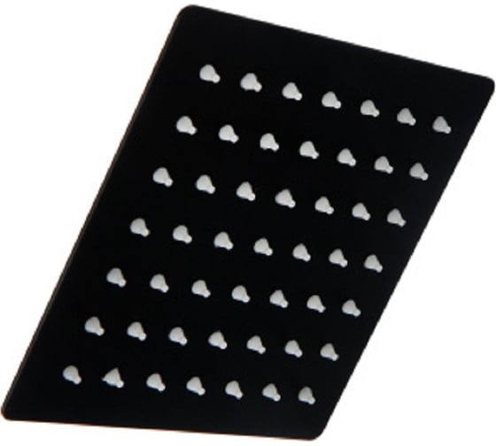 Изображение товара Тропическая лейка для душа GRIALE потолочная, квадрат, 20 см, матовый черный, с шарниром для изменения угла наклона GR98H-8