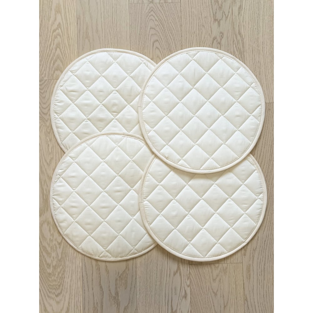 Изображение товара Подушка на стул круглая 33x33 см бежевый 4 шт