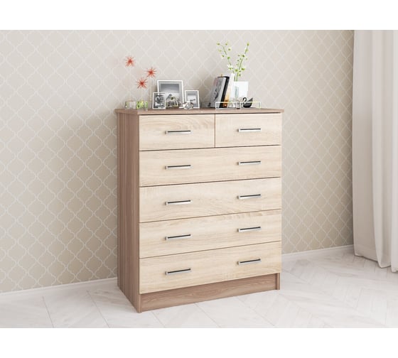 Изображение товара Комод большой Арника Катрин 5, ясень шимо/дуб сонома 00-00003859