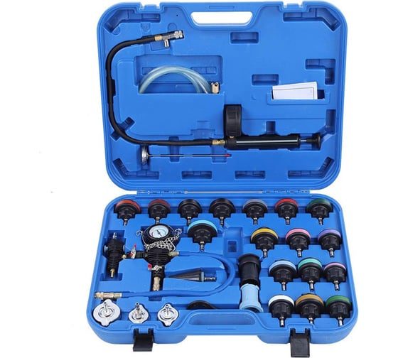 Изображение товара Набор инструментов для тестирования давления в радиаторе ROSSVIK 28 предметов ST103
