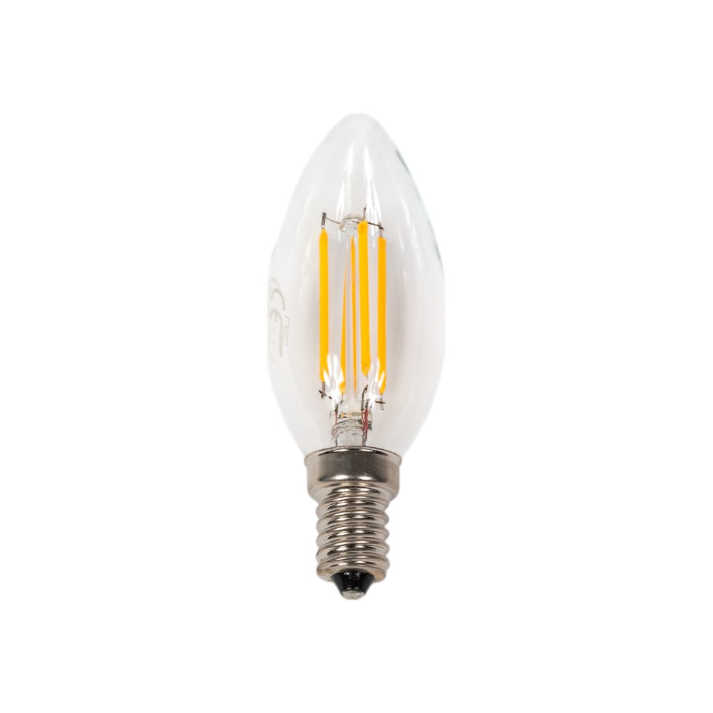 Изображение товара Светодиодная филаментная лампа HOROZ ELECTRIC FILAMENT CANDLE-4 4W 2700K E14 220-240V 001-013-0004 HRZ00002157