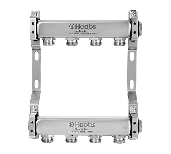Изображение товара Комплект коллекторов Hoobs нержавеющая сталь, без регулировки, 1"х3/4"-10 вых. HB-INCGK-814510