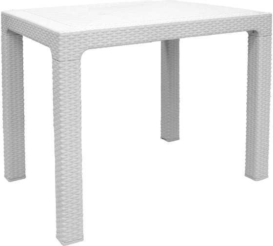 Изображение товара Стол квадратный HENIVER RATTAN 90x90 см, белый SPT-R003 бел