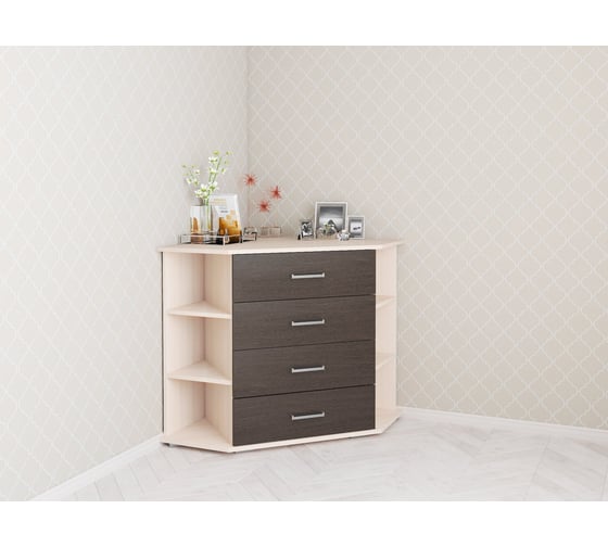 Изображение товара Комод угловой Арника Катрин 7 венге/дуб молочный 00-00003854